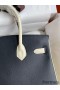 Hermes HSS Birkin 30 Bicolor Bag in Black and Craie Epsom Calfskin