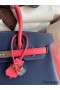 Hermes HSS Birkin 30 Bicolor Bag in Blue Saphir and Rose Lipstick Epsom Calfskin