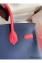 Hermes HSS Birkin 30 Bicolor Bag in Blue Saphir and Rose Lipstick Epsom Calfskin