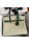 Hermes HSS Birkin 30 Bicolor Bag in Craie and Malachite Epsom Calfskin