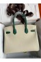 Hermes HSS Birkin 30 Bicolor Bag in Craie and Malachite Epsom Calfskin