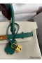Hermes HSS Birkin 30 Bicolor Bag in Craie and Malachite Epsom Calfskin