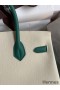 Hermes HSS Birkin 30 Bicolor Bag in Craie and Malachite Epsom Calfskin