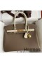 Hermes HSS Birkin 30 Bicolor Bag in Taupe and Craie Epsom Calfskin