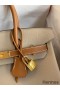Hermes HSS Birkin 30 Bicolor Bag in Trench and Gold Epsom Calfskin