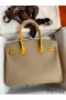 Hermes HSS Birkin 30 Bicolor Bag in Trench and Yellow Epsom Calfskin