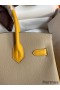 Hermes HSS Birkin 30 Bicolor Bag in Trench and Yellow Epsom Calfskin