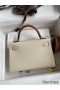 Hermes HSS Kelly Mini II Sellier Tri - color Bag In Craie/Pink/Gold Epsom Calfskin