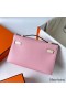 Hermes HSS Kelly Pochette Bicolor Bag in Pink and Craie Swift Calfskin