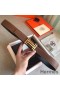 Hermes H Au Carre Belt Buckle & Brown 32mm Strap