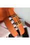 Hermes H Au Carre Belt Buckle & Orange 32mm Strap