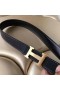 Hermes H Belt Buckle & Black Clemence 32 MM Strap