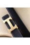 Hermes H Belt Buckle & Black Clemence 32 MM Strap