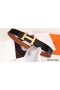 Hermes H Belt Buckle & Brown Clemence 32 MM Strap