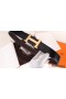Hermes H Belt Buckle & Chocolate Clemence 32 MM Strap