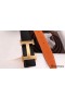 Hermes H Belt Buckle & Orange 32mm Clemence Strap