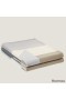 Hermes H Drapeau Blanket in Acier and Perle Cashmere