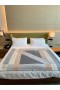 Hermes H Drapeau Blanket in Acier and Perle Cashmere