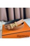 Hermes H Medor Reversible Belt 24MM in Gold Epsom Leather