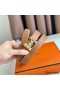 Hermes H Medor Reversible Belt 24MM in Gold Epsom Leather