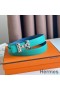 Hermes H Medor Reversible Belt 24MM in Green Epsom Leather