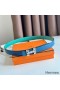 Hermes H Medor Reversible Belt 24MM in Green Epsom Leather