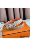 Hermes H Medor Reversible Belt 24MM in Tourterelle Epsom Leather