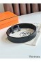 Hermes H Reversible 32MM Belt with Matte Buckle in Chocolate Clemence Leather