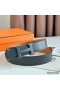 Hermes H Reversible 32MM Belt with Matte Buckle in Gold Clemence Leather