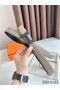 Hermes H Reversible 32MM Belt with Matte Buckle in Grey Clemence Leather