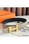 Hermes H Reversible Belt 32MM in Black Clemence Leather