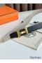 Hermes H Reversible Belt 32MM in Black Clemence Leather