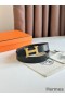 Hermes H Reversible Belt 32MM in Chocolate Clemence Leather