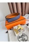 Hermes H Reversible Belt 38MM in Blue and Gold Epsom Leather