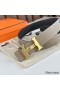 Hermes H Reversible Belt 38MM in Grey and Black Epsom Leather