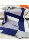 Hermes H Riviera Blanket in Marine Wool and Cashmere