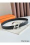 Hermes H Speed Reversible Belt 32MM in Black Clemence Leather