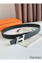 Hermes H Speed Reversible Belt 32MM in Black Clemence Leather