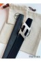 Hermes H Speed Reversible Belt 32MM in Black Clemence Leather