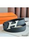 Hermes H Speed Reversible Belt 32MM in Black Epsom Calfskin