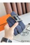 Hermes H Speed Reversible Belt 32MM in Blue Saphir Epsom Calfskin