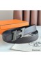 Hermes H Speed Reversible Belt 32MM in Chocolate Clemence Leather