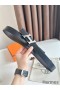 Hermes H Speed Reversible Belt 32MM in Chocolate Clemence Leather