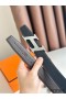 Hermes H Speed Reversible Belt 32MM in Chocolate Clemence Leather