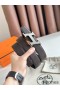 Hermes H Speed Reversible Belt 32MM in Chocolate Clemence Leather
