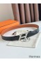 Hermes H Speed Reversible Belt 32MM in Gold Clemence Leather