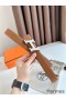 Hermes H Speed Reversible Belt 32MM in Gold Epsom Calfskin