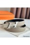 Hermes H Speed Reversible Belt 32MM in Grey Clemence Leather