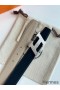 Hermes H Speed Reversible Belt 32MM in Grey Clemence Leather