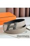 Hermes H Speed Reversible Belt 32MM in Grey Epsom Calfskin